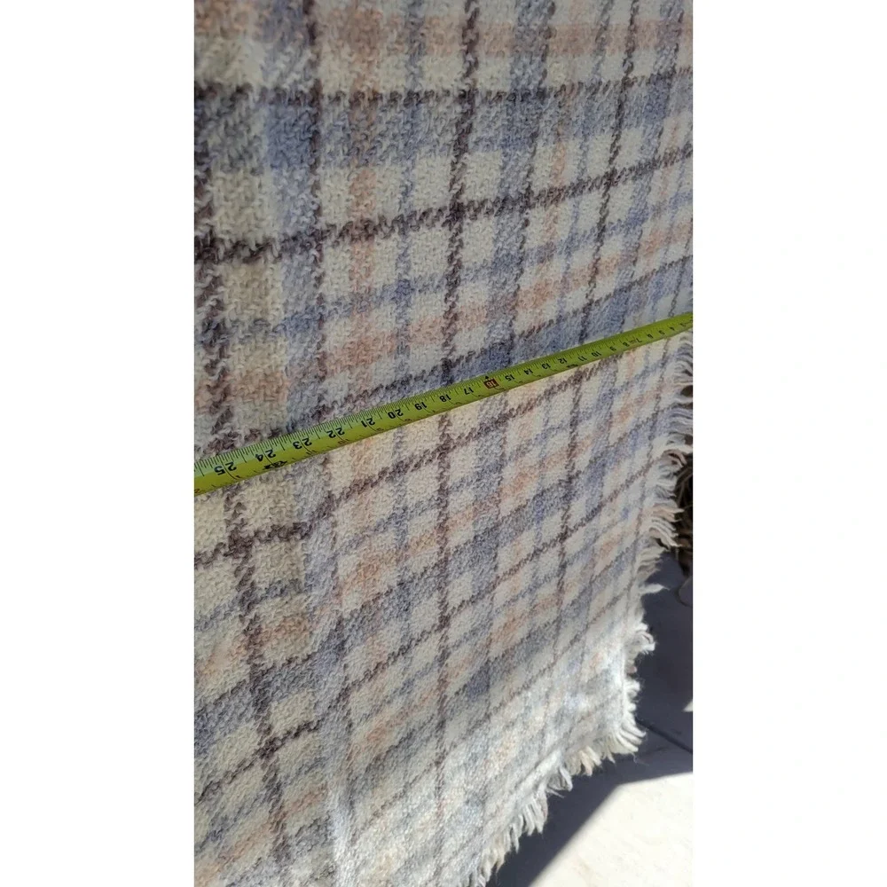 Boyne Valley‎ Weavers Ireland Wool Throw Blanket Plaid Fringe 43x70 Handmade...